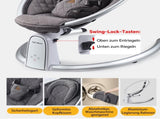 Electric Baby Bouncer for Infant,Bluetooth Baby Swing Enabled Automatic, Baby Rocker Inset Music T5170P409357