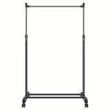 ZNTS Garment Racks 3ft-5.18ft Height Adjustable Clothes Stand Foldable Clothes Hanger w/ Wheels Storage 59687862