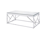 Evelyn - Mirror Top Cocktail Table - Gray B081P157777