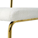 Modern simple light luxury dining White Family bedroom stool back Dressing Student W210P208425