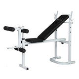 ZNTS Weight Bench with Adjustable Workout Bench and Barbell Rack and Leg Developer, Foldable Weight Bench 25252986