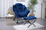 Living Room Chairs Modern Cotton Fabric Lazy Chair, Accent Contemporary Lounge Chair, Single Steel W1899121338