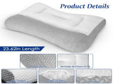 2 PCS Dual Zone Support Bed Pillow, Ergonomic Pillow with Ear Cutout for Side Sleepers, Breathable 01006187