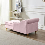 Modern Upholstery Chaise Lounge Chair with Storage Velvet W1097102808