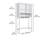 Toilet storage shelf, Private bathroom, Laundry room, Space-saving, white W2207P308769