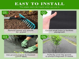 3x100 ft Landscape Fabric Weed Barrier,Non-Woven Garden Weed Block Ground Cover Mat,Permeable 05483537