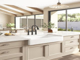 24"L x 19" W Farmhouse/Apron Front White Ceramic Kitchen Sink 69263515