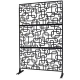 Outdoor & Indoor Privacy Metal Privacy 76" H48" W, Freestanding Decorative Privacy W465P193250
