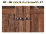 2-Door 3-Shelf MDF Toilet Cabinet with Melamine Finish Bathroom Vanity 23.23*8.66*66.93in Walnut 92221472