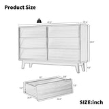 6 Drawer Double Dresser Features Vintage-style and Bevel Design W578132029