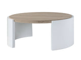 Zoma Oak & White High Gloss Finish Coffee Table B2726P265751