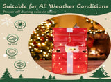 12in Motorized Pop-up Gift Box with Santa, Outdoor Christmas Decorations with Motor & 60 LED Lights, 64899974