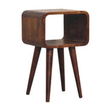 Artisan Furniture Solid Wood Mini Chestnut Curved Open Bedside B182P202422