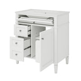 30'' Bathroom Vanity with Top Sink, Modern Bathroom Storage Cabinet with 2 Drawers and a Tip-out N710P206904K