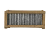 Set Of 2 Rectangular Rustic Planter, L20x14x11.5" S17x12x10" W2078P323425