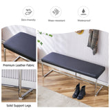 Black shoe changing bench silver metal legs, sofa bench dining chair, suitable for bedroom fitting W1151131314
