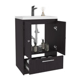 Bathroom Vanity with Two Doors, Two Drawers Madison, Black B070P316866