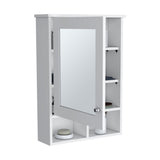 Vina Medicine Cabinet with Mirror Door 29" High Cabinet Organizer with Three concealed Shelves and B070P234358