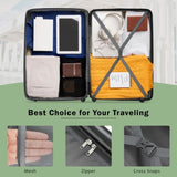 2 Piece Luggage Set with Bags Expanable Spinner Wheels ABS Lightweight Suitcase with TSA Lock N732P198744F