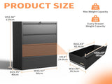 4 Drawer Lateral File Cabinet, Heavy Duty Metal Filing Cabinet, 35.4 Inch Wide Locking File Cabinet 96426243