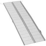 ZNTS 8' wheelchair ramp Portable folding ramp silver 65407969