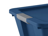 (2 pack) 34 Gallon Extra-Large Storage Bin, Plastic Storage Container with Latch Lid, Blue (Shipment 43472071