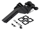 Adjustable Trailer Hitch 18,500 lbs 2" Receiver 6" Drop/Rise Tow Hitch Tri-Ball Trailer Kit Black 06953656