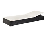 Outdoor Leisure Rattan Furniture Pool Bed / Chaise -Black 13432209