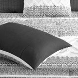 3 Piece Cotton Comforter Set with Chenille Tufting Gray King/Cal King B03596427