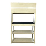 39.37" White and Black color 5-Tier Bakers Rack for Kitchen with Storage, Coffee Bar, Kitchen W1412P230435