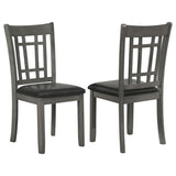 Medium Grey and Black Lattice Back Side Chairs B062P145657