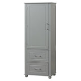 ZNTS Tall Bathroom Storage Cabinet, Freestanding Storage Cabinet with Two Drawers and Adjustable Shelf, 62533533