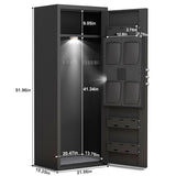 ZNTS Full steel large capacity detachable firearm safety cabinet, electronic key password lock, with W2746P205632