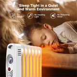 Compact Oil-Filled Heater - 700W Power, 360&deg Convection Heat, Multiple Safety Protections, 94798866