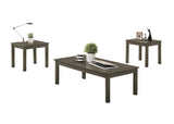 ZNTS Dark Grey Color Elegant 3pc Coffee Table Set 1x Coffee Table and 2x End Tables Living Room Furniture B011P237489