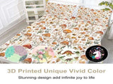 4pcs White-spotted red mushroom flat sheet fitted sheet set combination scent 97861367