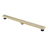 36 Inches Linear Shower Drain with Removable Quadrato Pattern Grate, 304 Stainless Shower Drain W928P199320