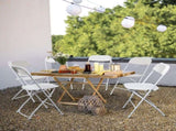 6pcs Injection Molding Classic Garden Plastic Folding Chair White 79236463