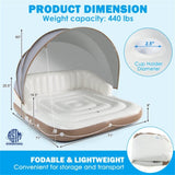 inflatable pool Floating lounge Swimming raft with parasol 62866070