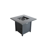 25'' H x 30'' W Steel Outdoor Fire Pit Table with Lid B120P230266