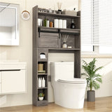 Toilet Storage Cabinet Gray 94608854