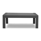 ZNTS Rectangle Small Aluminum Grey End Coffee Table Furniture For Patio Garden Outdoor W1828140323