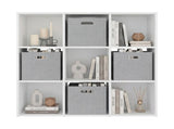 Brookfield 9-Cube Bookcase, Modern Cube Storage Organizer with Open Shelves for Living Room and Home B128P611049