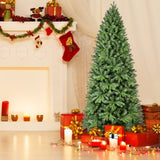 Artificial 5ft Green Christmas Tree with 756 PE/PVC Mixed Branch Tips, 250L warm white led, memory 89948358