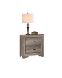 Modern 1pc Nightstand Wooden Bedside Table 2- Drawers Bedroom Furniture B011P197293