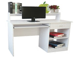 General Style Modern E1 15MM Chipboard Computer Desk White 03867551
