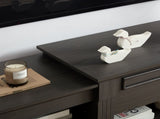 Media Console Table with Large Storage Cabinet, Modern TV Media Entertaionment Stand, Grey, W1758P206559