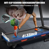 Auto Incline Treadmills for Home- foldble Treadmill 330 lb Capacity 3.5HP Folding Electric Treadmill 88614529
