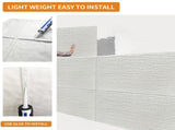 3D Faux Stone Wall Panels,12 PCS PU Wainscoting Panel for Interior Wall Decor, Flame-resistant & W347P478204