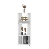 Eco 39" Tall Four-Tier Bookcase, Living Room, Storage Cabinet, Shelves White B200P253720
